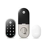Google Nest x Yale Lock - Tamper-Proof Smart Lock for Keyless Entry - Keypad Deadbolt Lock for Front Door - Works with Nest Secure Alarm System - Satin Nickel (Renewed)